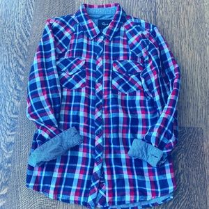 Rails Kendra blue and red plaid shirt